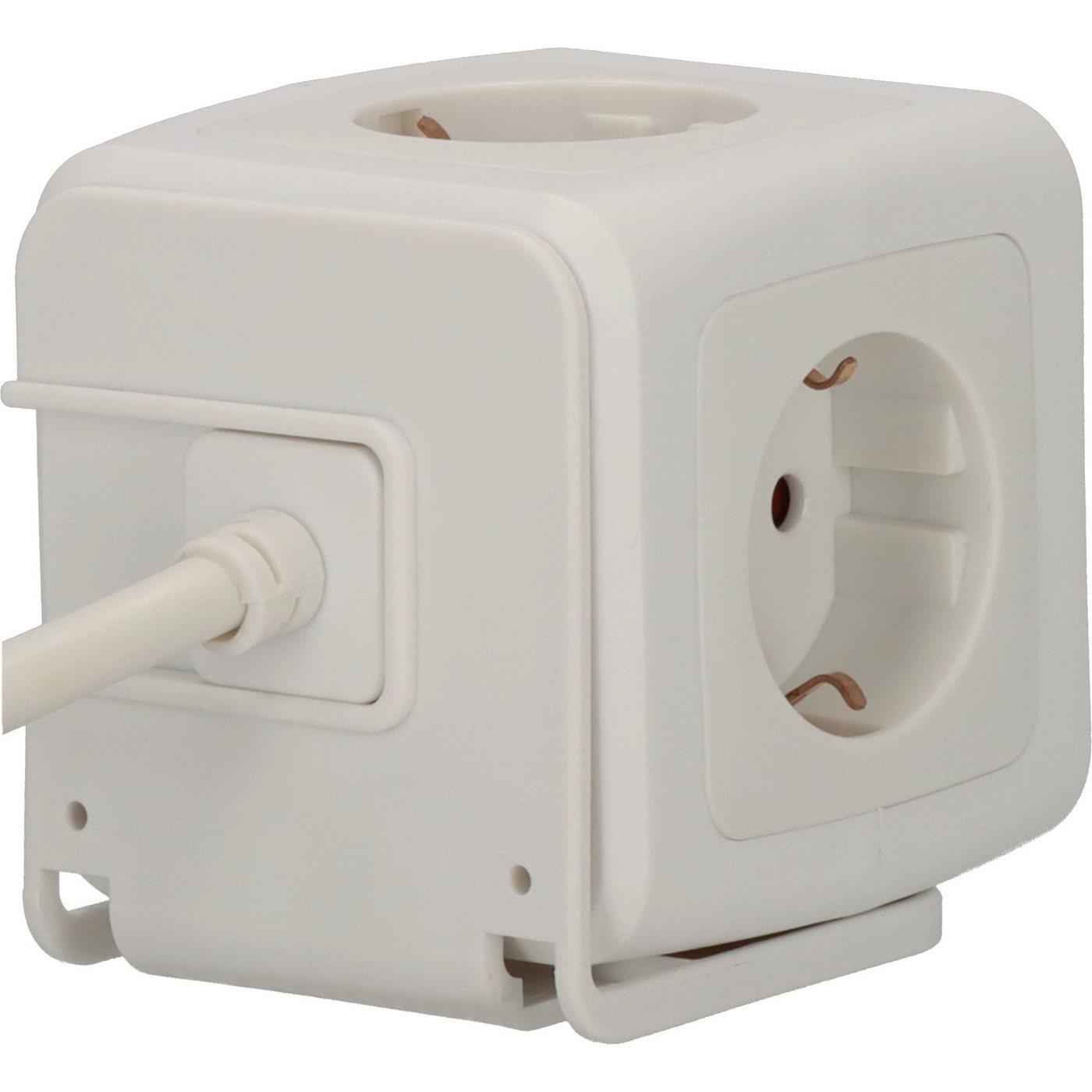 Brennenstuhl Steckdosenwürfel mit 2x USB, 1,4m Kabel, weiß Steckdosenleiste 4-fach (Kabellänge 1.4 m)