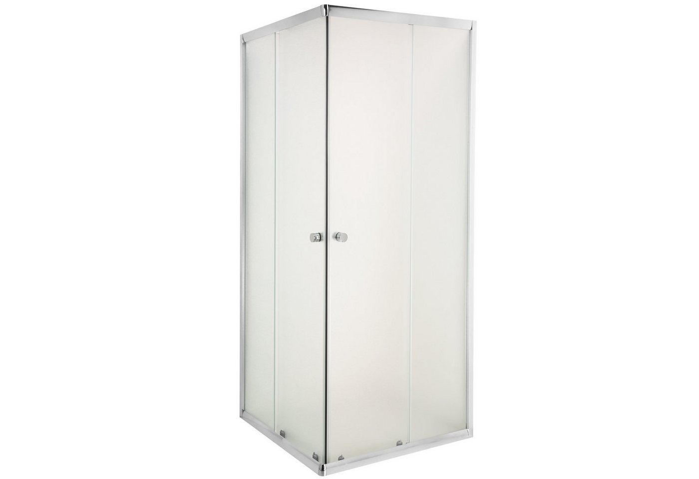KOLMAN Eckdusche Parla Viereck Duschkabine, BxT: 80x80 cm, Sicherheitsglas, 180 cm, Gefrorenes Glas Bild 3