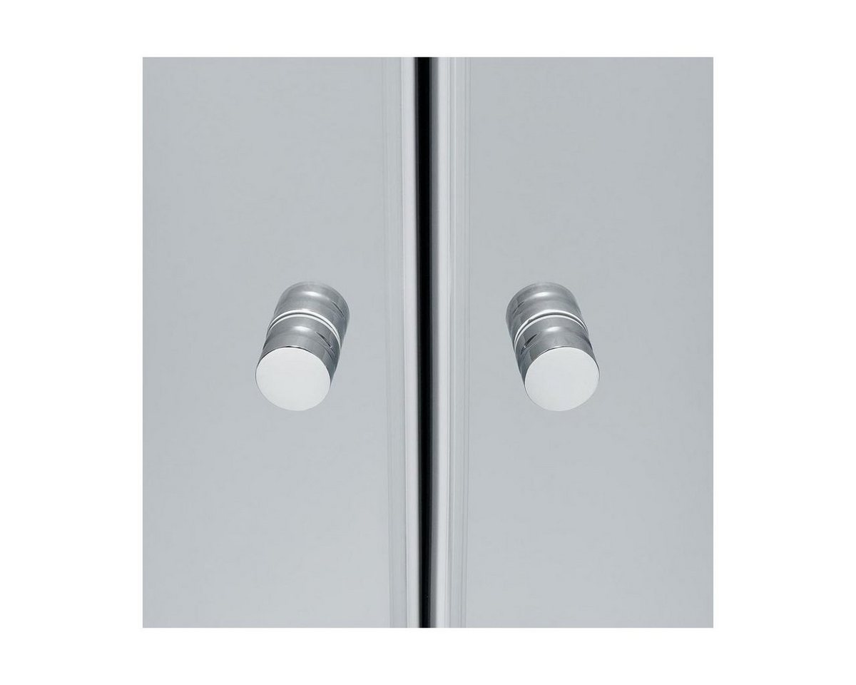 KOLMAN Eckdusche Parla Viereck Duschkabine, BxT: 80x80 cm, Sicherheitsglas, 180 cm, Gefrorenes Glas Bild 4