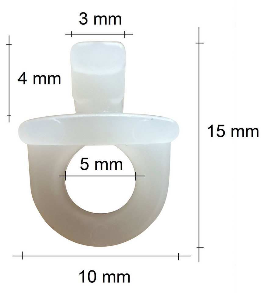 rewagi Gardinengleiter 100 Drehgleiter & 100 Gardinenhaken einfach, für Gardinenschiene 3,8, Gardinenschiene, Gardinenleiste, Vorhänge, Innenlaufsysteme, Gardinen Bild 4