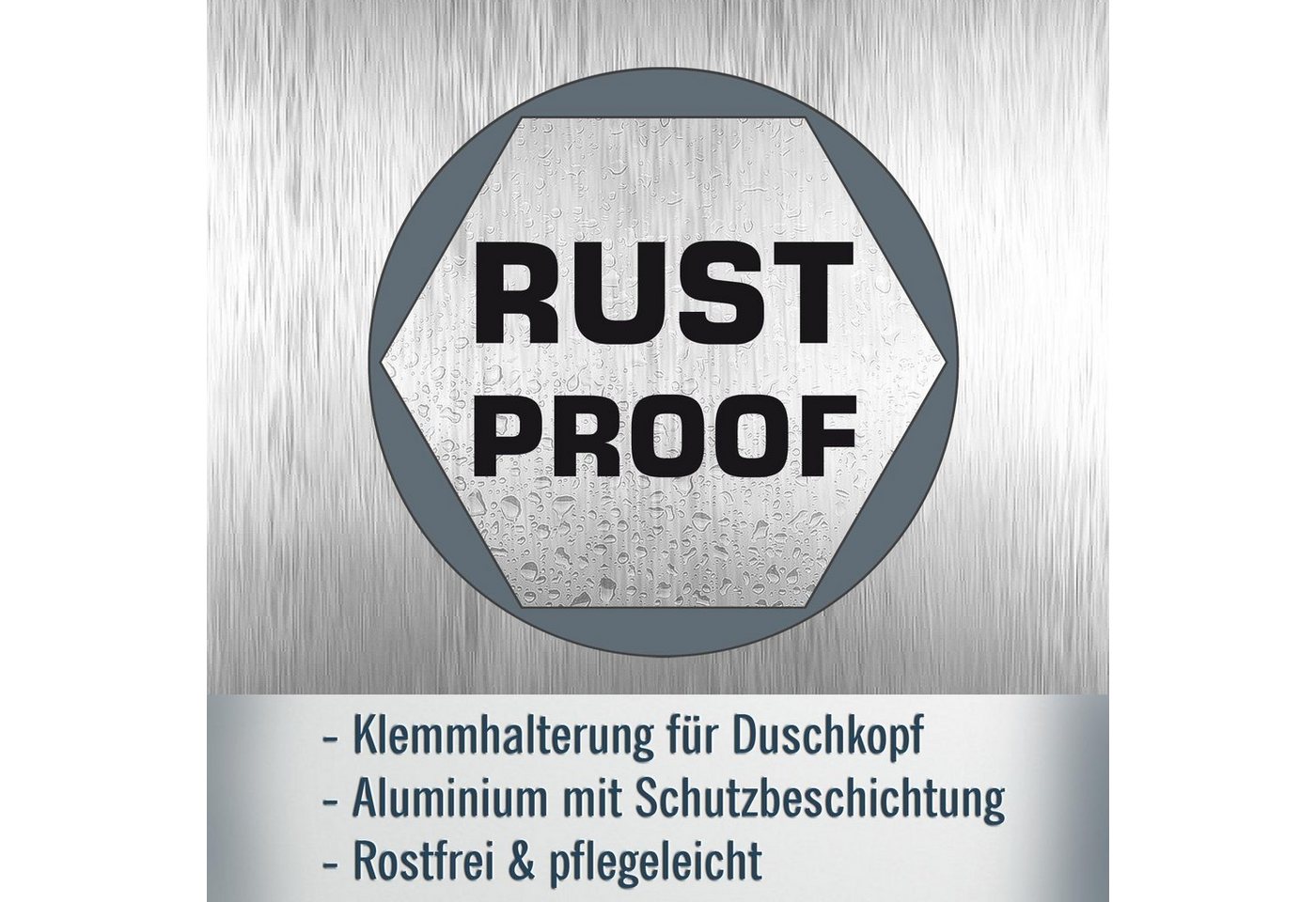 Karat Duschregal Hängeduschregal, 2 Größen, aus Aluminium, mit Saugknöpfen, Myla Bild 3