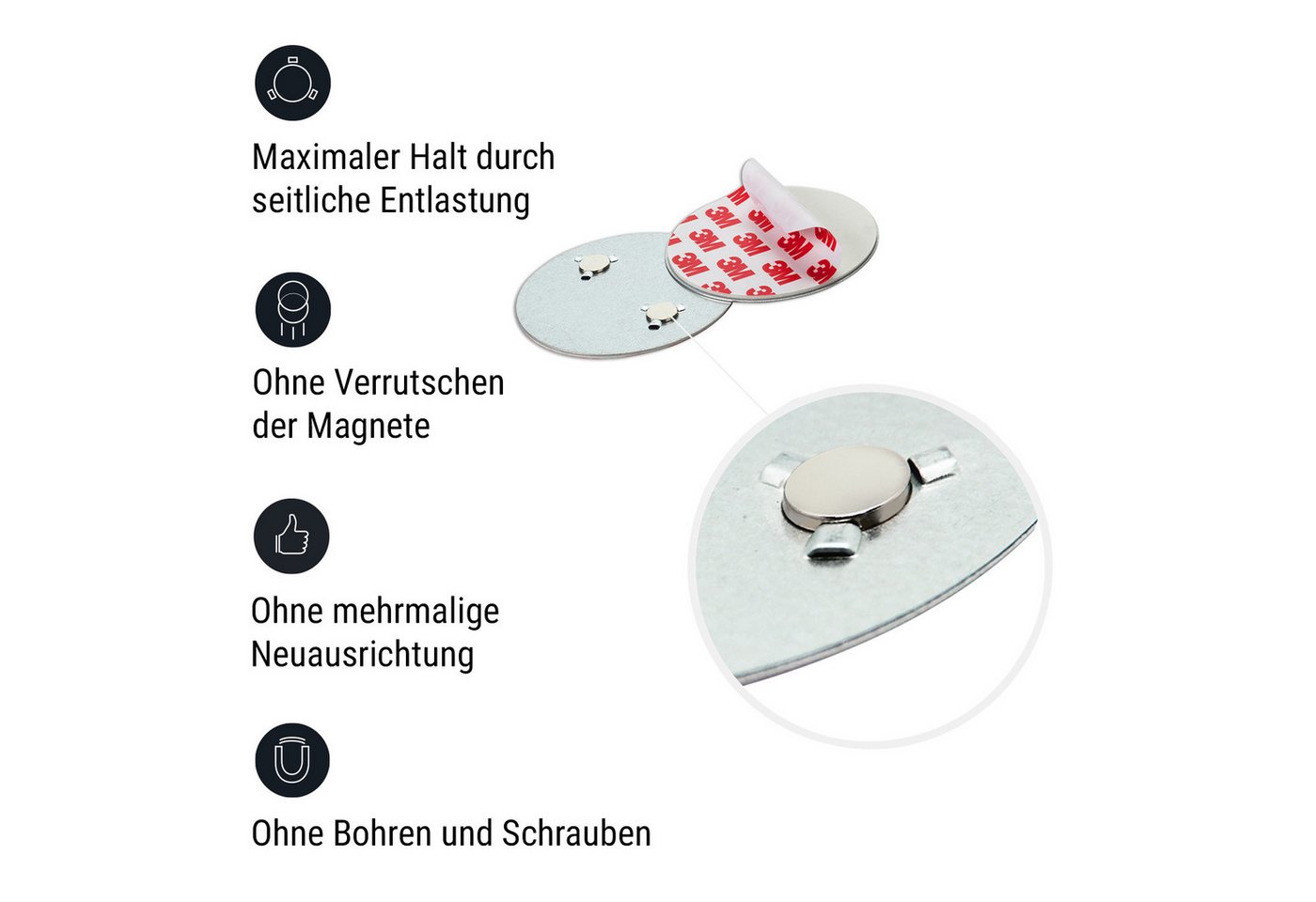 ONECONCEPT Magnethalter Magnetic Mount Magnethalterung (5-St)