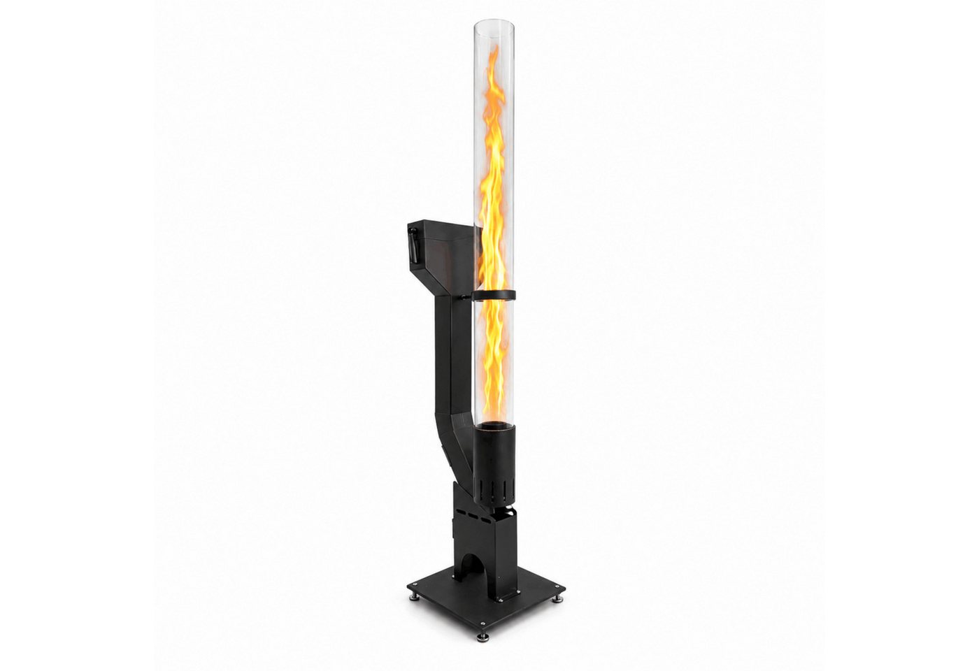 APANA Heizstrahler Pelletfackel FLAME Feuerrohr Holzpellets Feuerfackel Gartenfackel, mit sichtbarer Flamme in hitzebeständiger Glasröhre Bild 5