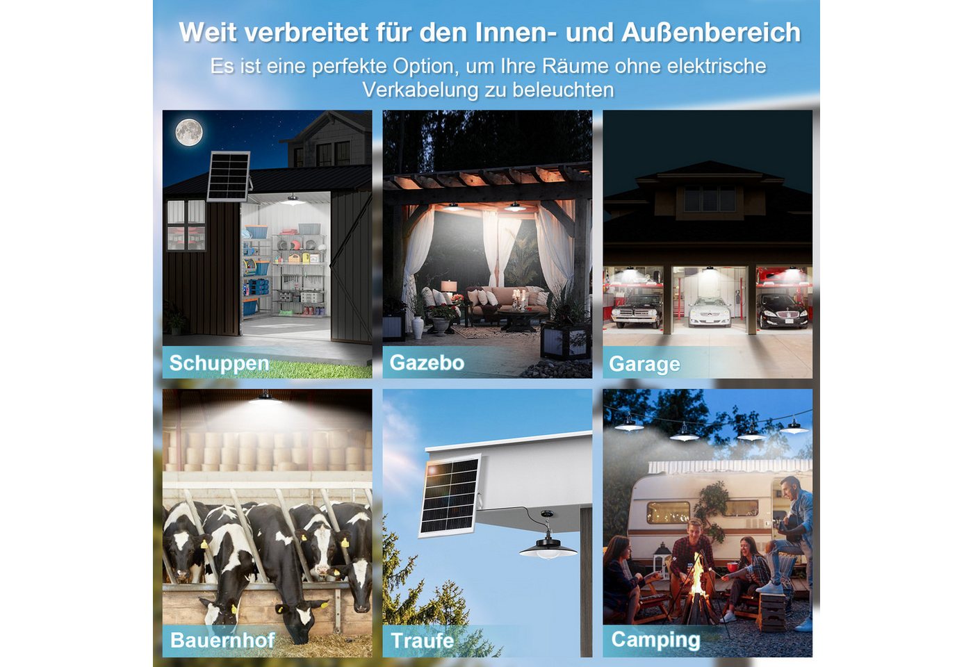 Lapamax LED Solarleuchte für Außen Hängend mit Fernbedienung, Wasserdichte IP65, Bewegungsmelder mit Fernbedienung, weiß, Dimmbare&Zeitgesteuerte, 5m Kabel für Garten Balkon Pavillon Bild 4