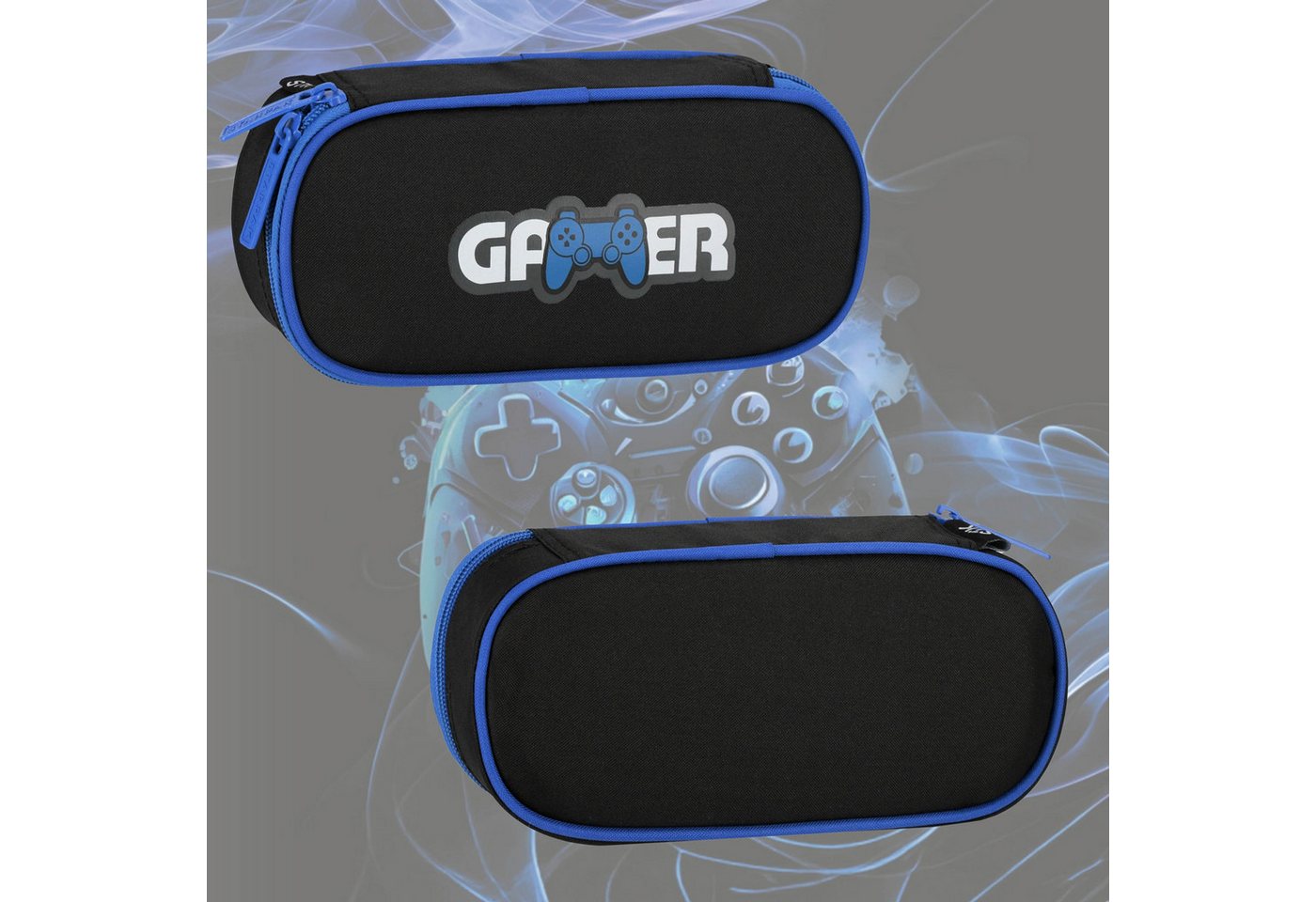 Sarcia.eu Federmäppchen Schwarz-blaues Gaming Schulmäppchen für Jungen 5x22x10cm Bild 4
