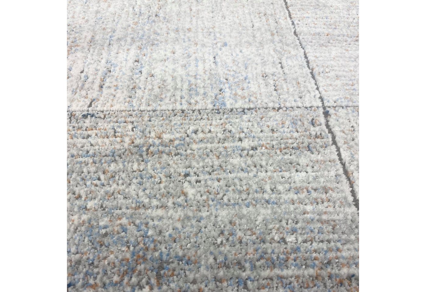Carpetia Teppich Wohnzimmer Teppich – quadratisches Muster – in grau, rechteckig, Höhe: 12 mm Bild 2