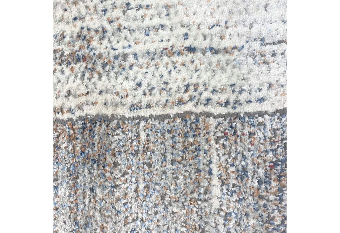 Carpetia Teppich Wohnzimmer Teppich – quadratisches Muster – in grau, rechteckig, Höhe: 12 mm Bild 3