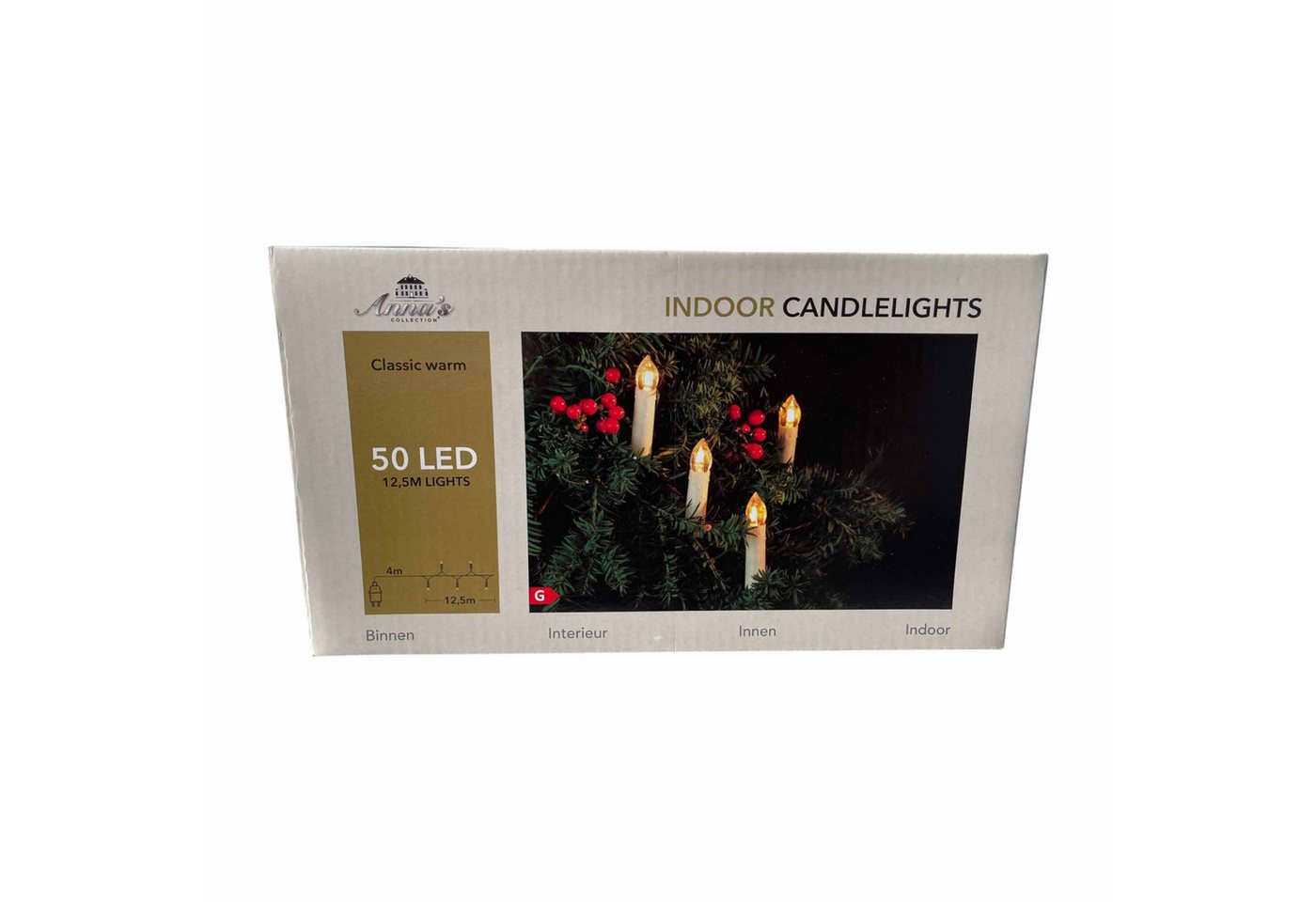 Coen Bakker Deco BV LED-Christbaumkerzen, 50-flammig, 50 Kerzen weiß 12,5m classic warm Schalter Innen Bild 3