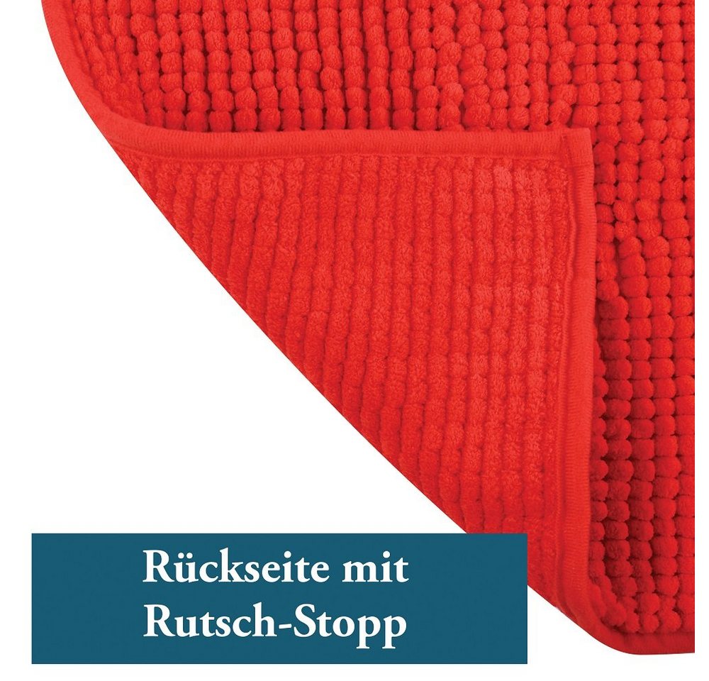 MSV Badematte MSV Badteppich Badvorleger Duschvorleger Chenille Hochflor Badematte, Höhe 12 mm, Badteppich, Waschbar 30°, Polyester Microfaser, rechteckig Bild 2