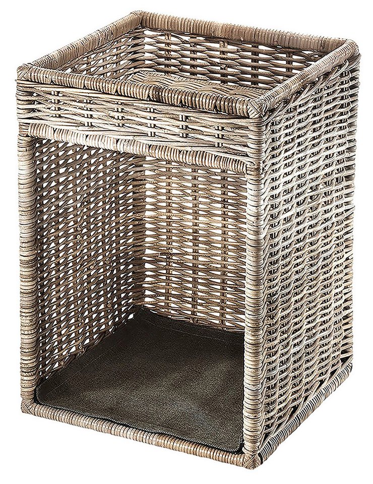 Kobolo Kaminholzkorb Kaminholzständer aus Rattan mit Ablagefläche Bild 4