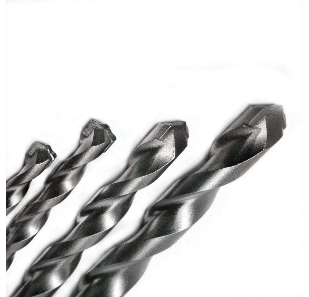 S&R Steinbohrer Betonbohrer in robuster Kassette, Industriequalität Made in Germany, (Set, 7-tlg Durchmesser: 4-12mm), Superschlag mit zylindrischem Schaft für Beton, Ziegel, Naturstein