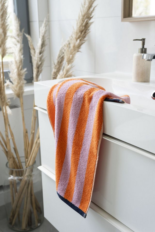 herzbach home Badetuch Good Vibes, (3-St), 550g/m², Premium-Qualität, 100% Baumwolle Bild 2