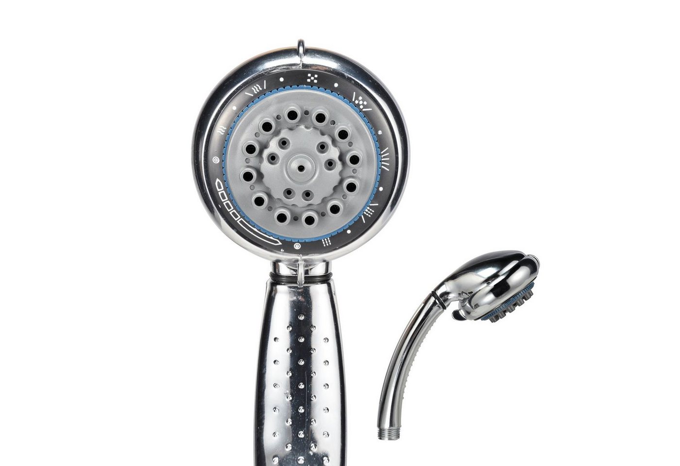 Haushalt International Duschbrause Duschkopf mit 8 Funktionen verchromt, (1-tlg)
