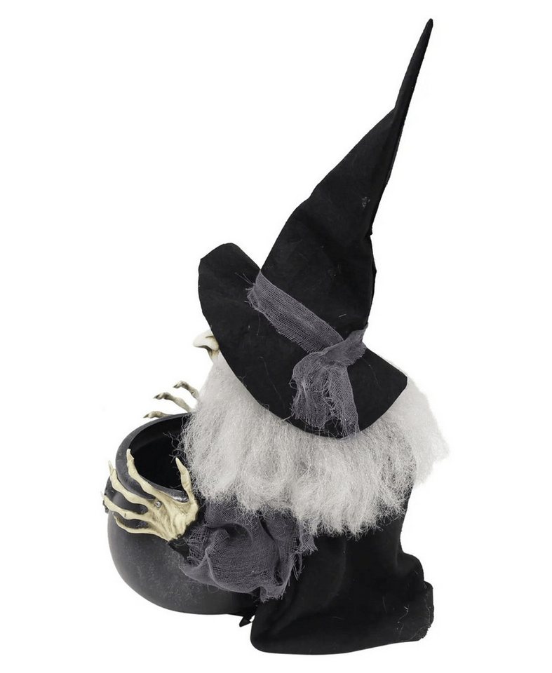 Home-trends24.de LED Dekofigur LED Hexe Scary Halloween Deko Animation Sound Hexenkessel Bild 2