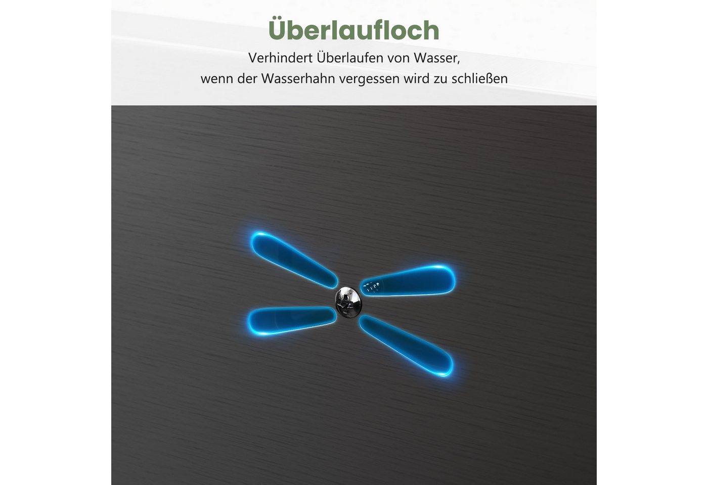 SONNI Küchenspüle Spülbecken/Waschbecken küche 80cm/75cmBreite 304 Edelstahl, Ohne HD-LED, 80/45 cm, 304 Küchenspüle aus Edelstahl Edelstahlspüle, Einbauspüle Bild 2