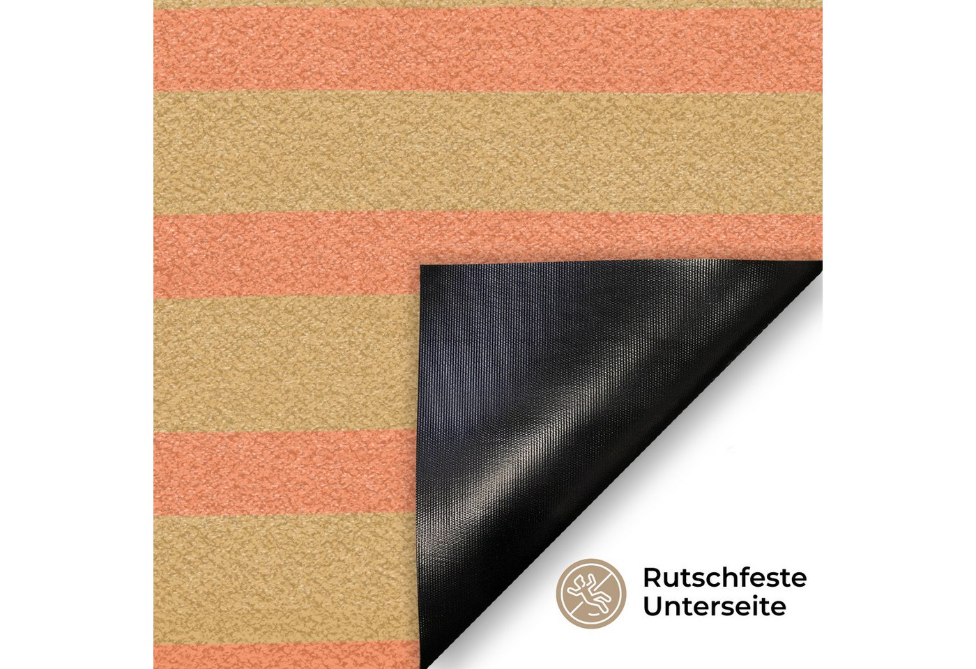 MuchoWow Fußmatte Meer - Rot - Gelb - Streifen, Rechteckig, innen Schmutzfangmatte, Tür, Schmutzfänger Flur, Teppich 60x40 cm Bild 3