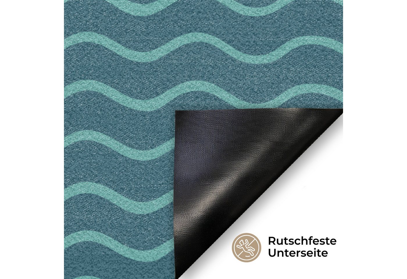 MuchoWow Fußmatte Meer - Tiere - Dunkelblau - Welle, Rechteckig, innen Schmutzfangmatte, Tür, Schmutzfänger Flur, Teppich 60x40 cm Bild 5