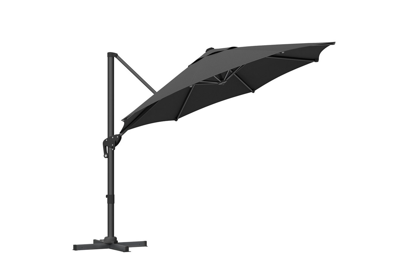 SONGMICS Sonnenschirm Ampelschirm Balkonschirm um 360° drehbar, verstellbar, UV-Schutz bis UPF 50+, Sonnenschirm Ø 300 cm, mit Ständer Bild 2