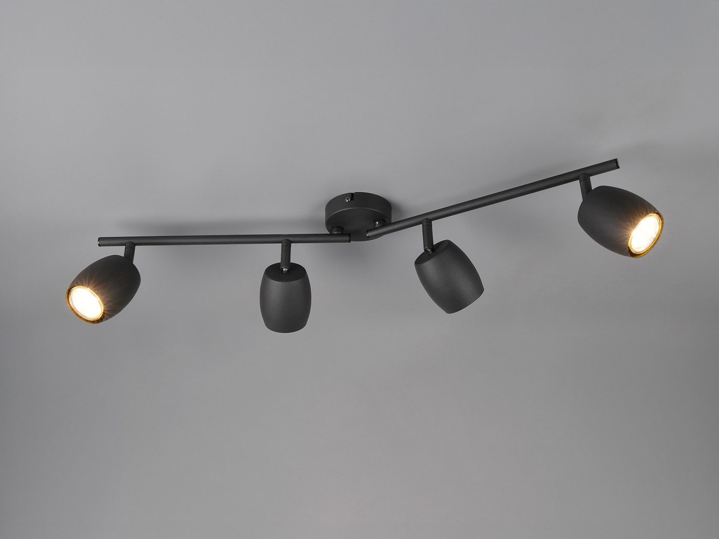 Reality Leuchten LED Deckenstrahler, Dimmfunktion, LED wechselbar, Warmweiß, Innen Strahler mit 4 schwenkbaren Spots für die Decke, Breite 70,5cm Bild 2