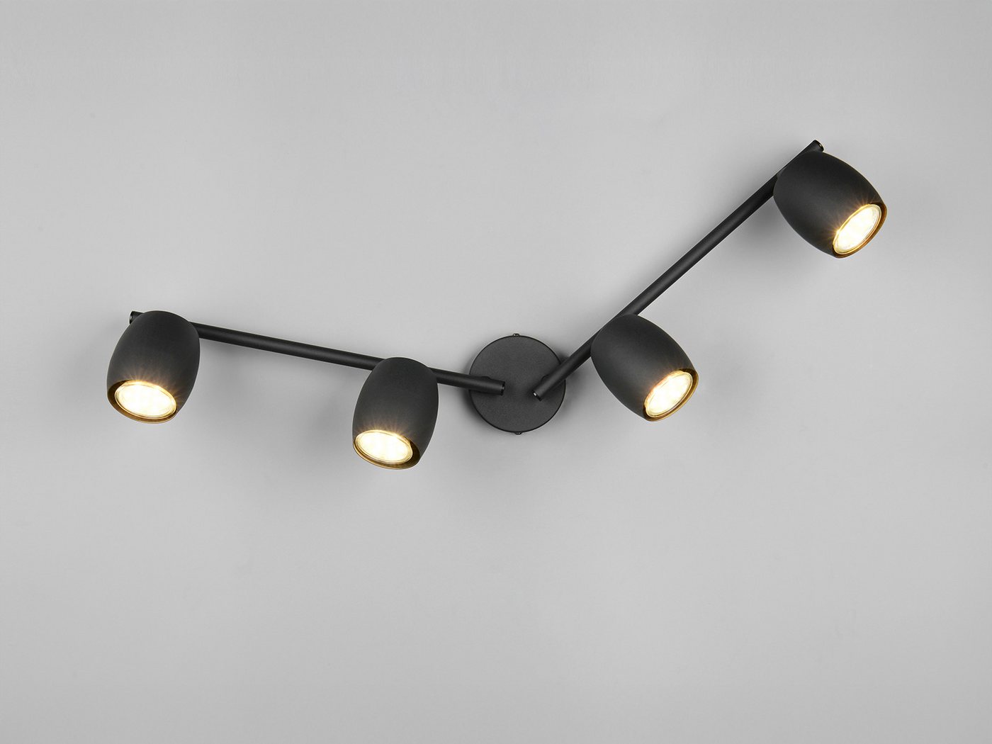 Reality Leuchten LED Deckenstrahler, Dimmfunktion, LED wechselbar, Warmweiß, Innen Strahler mit 4 schwenkbaren Spots für die Decke, Breite 70,5cm Bild 3