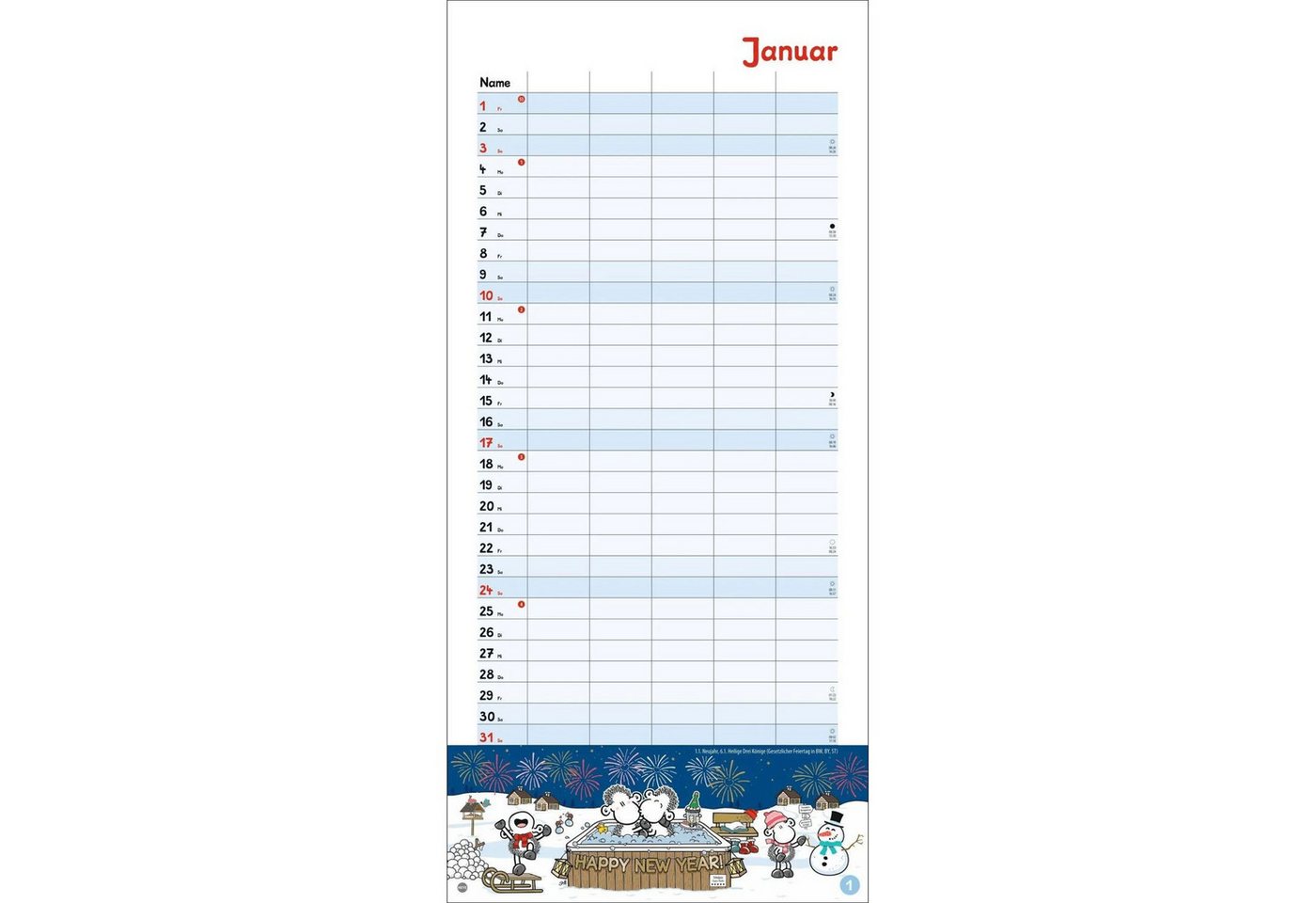 HEYE Wandkalender sheepworld Familienplaner 2027 Bild 3