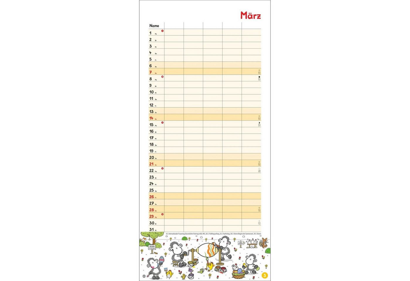 HEYE Wandkalender sheepworld Familienplaner 2027 Bild 5