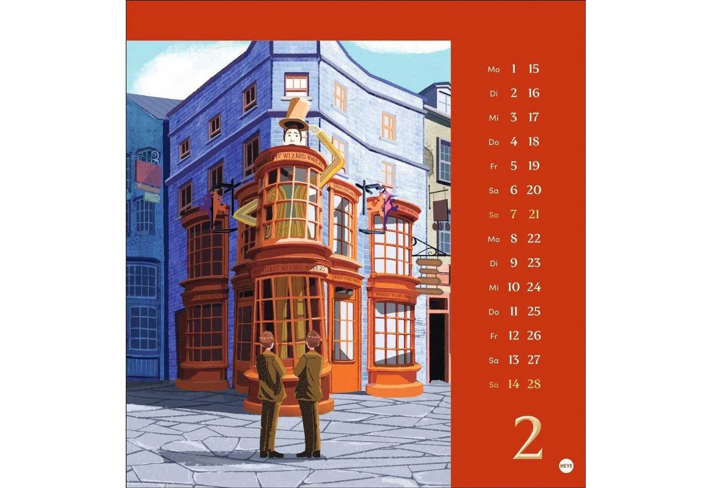 HEYE Monatskalender Harry Potter Postkartenkalender 2027