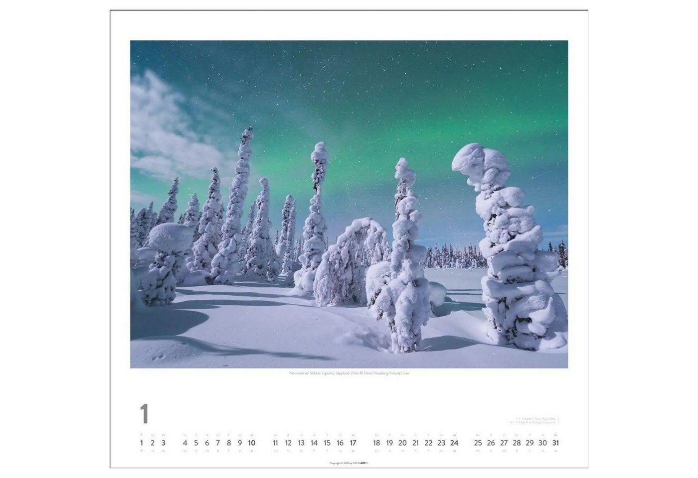 Wandkalender Schweden Kalender 2027 - Licht und Wasser