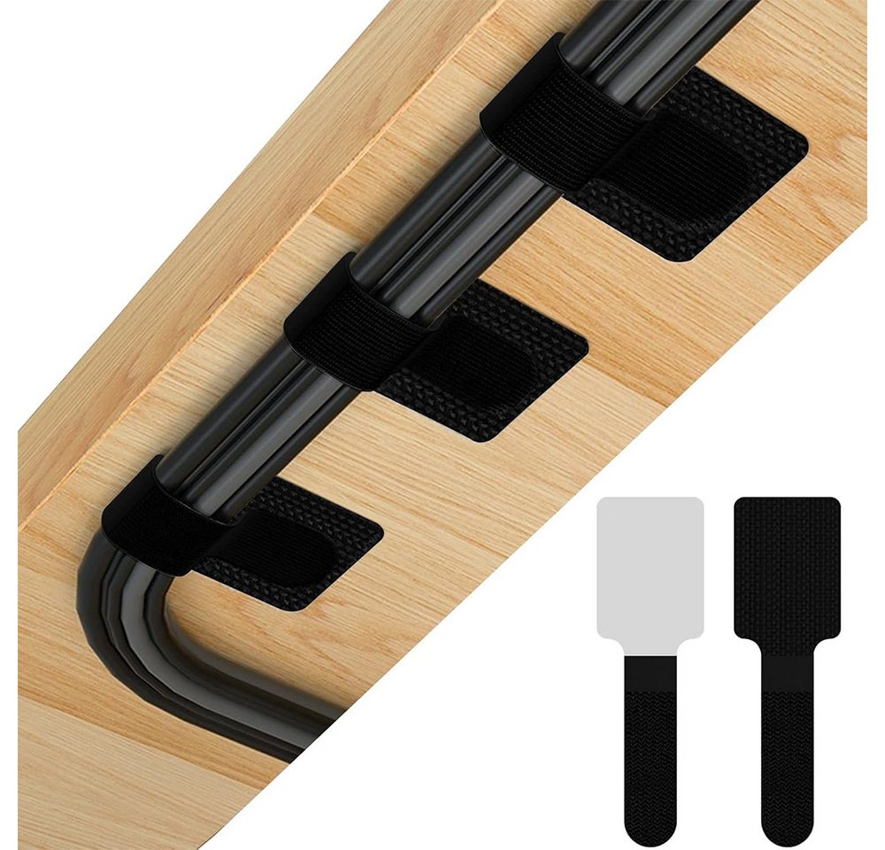 AFKSMILE Kabelbinder 50 Stück Kabelmanagement Schreibtisch, Kabelhalter Kabelklemmen Kabelbinder Selbstklebend Klettband Kabelclips für TV, Lichterkette Bild 5