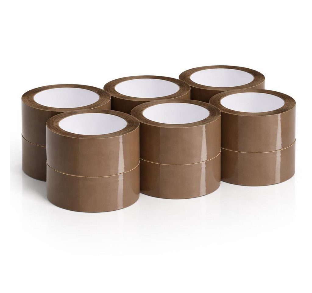 BAYLI Klebeband 6 Rollen Braun PP Klebeband 48mm x 66m - starkes Paketband, reißfest Bild 2
