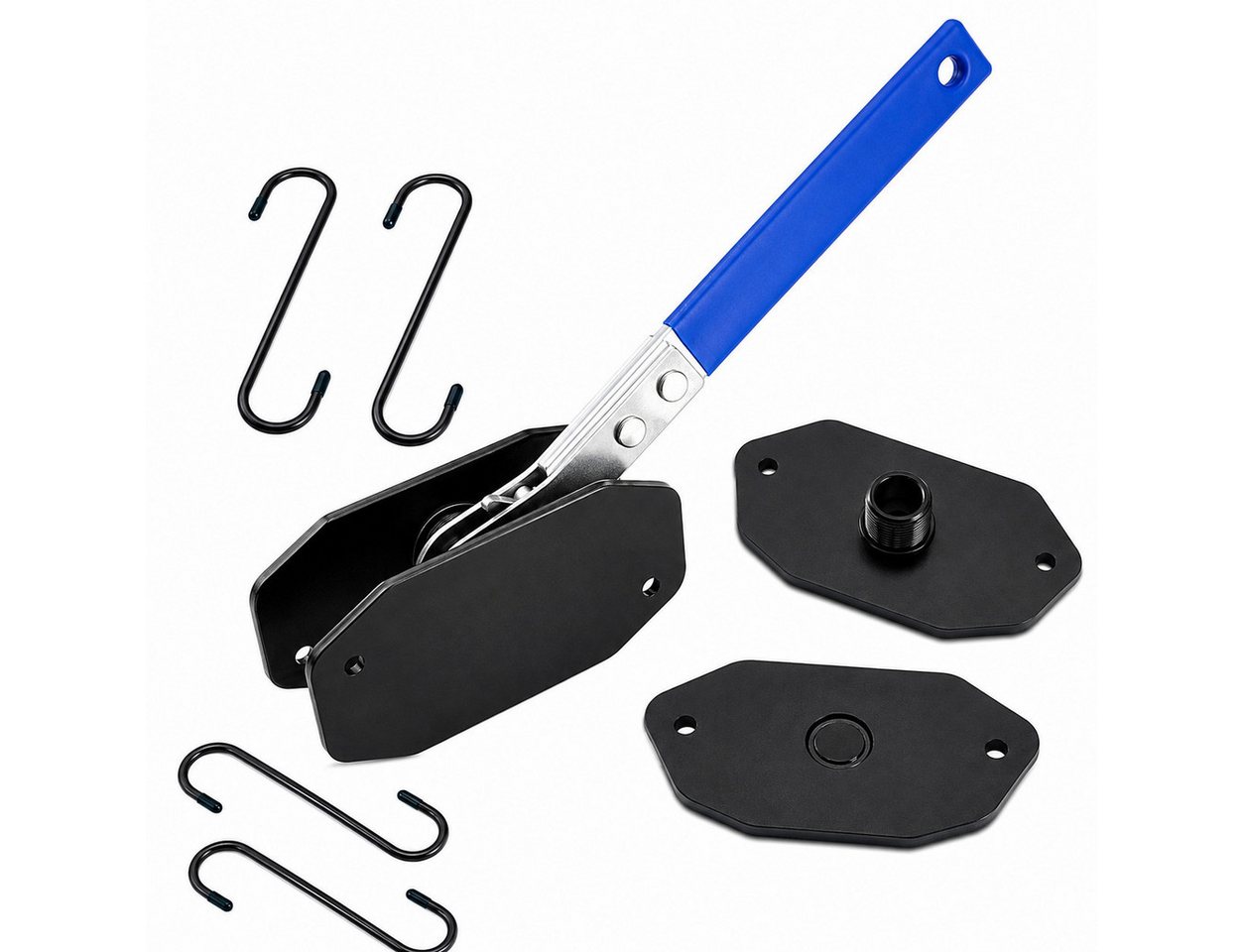 Luckice Multitool Kohlenstoffstahl Bremssattel‑Spreizer, für Bremsbelag‑Austausch, (Set, 5 St., 360‑Grad‑schwenkbares Ratschendesign), Praktisches Werkzeug für Bremsenreparatur Bild 4