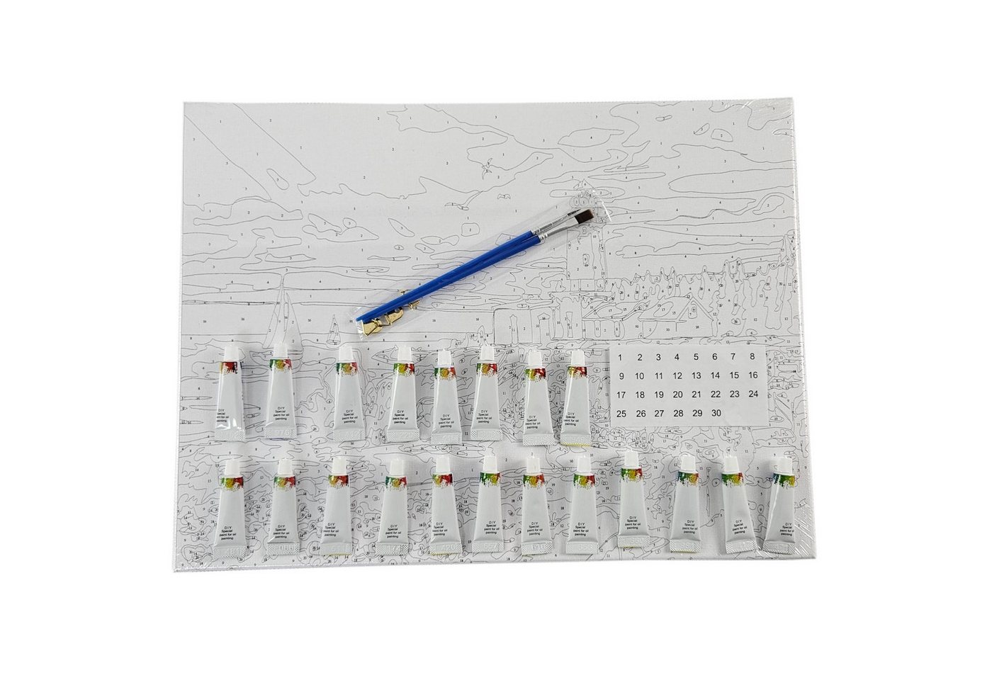 Realb2b Malen nach Zahlen XL Jaguar Malset – Kreatives Malen nach Zahlen mit Rahmen 40x50cm (Komplettes Malset: Kreatives Malen nach Zahlen mit Rahmen und Farben, Malen nach Zahlen Set: Leinwand 40x50cm, Acrylfarben, Pinsel, Rahmen), Jaguar Malset: Hochwertige Leinwand 40x50cm mit Acrylfarben & Rahmen Bild 5