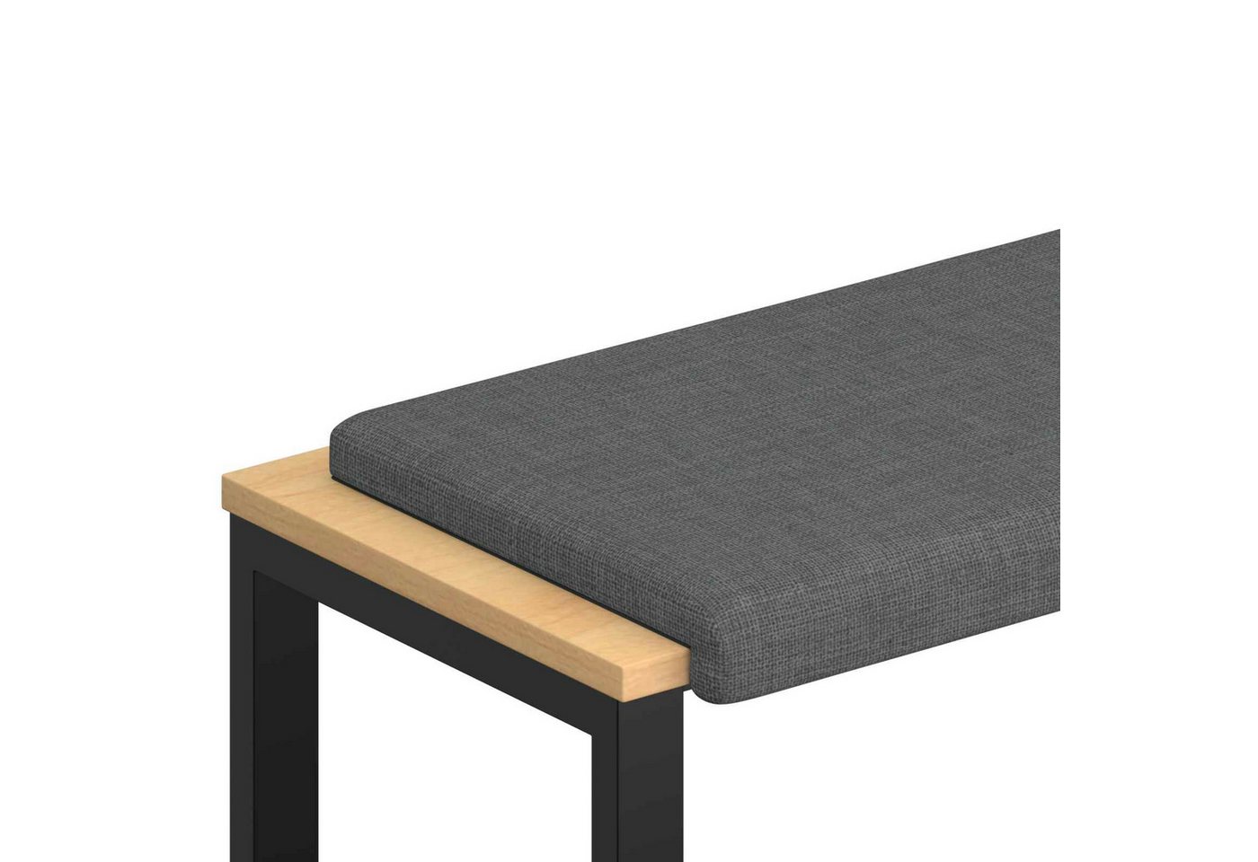 vidaXL Sitzauflage Bankkissen Stoff Dunkelgrau Tiefe 35 cm, (1 St) Bild 3
