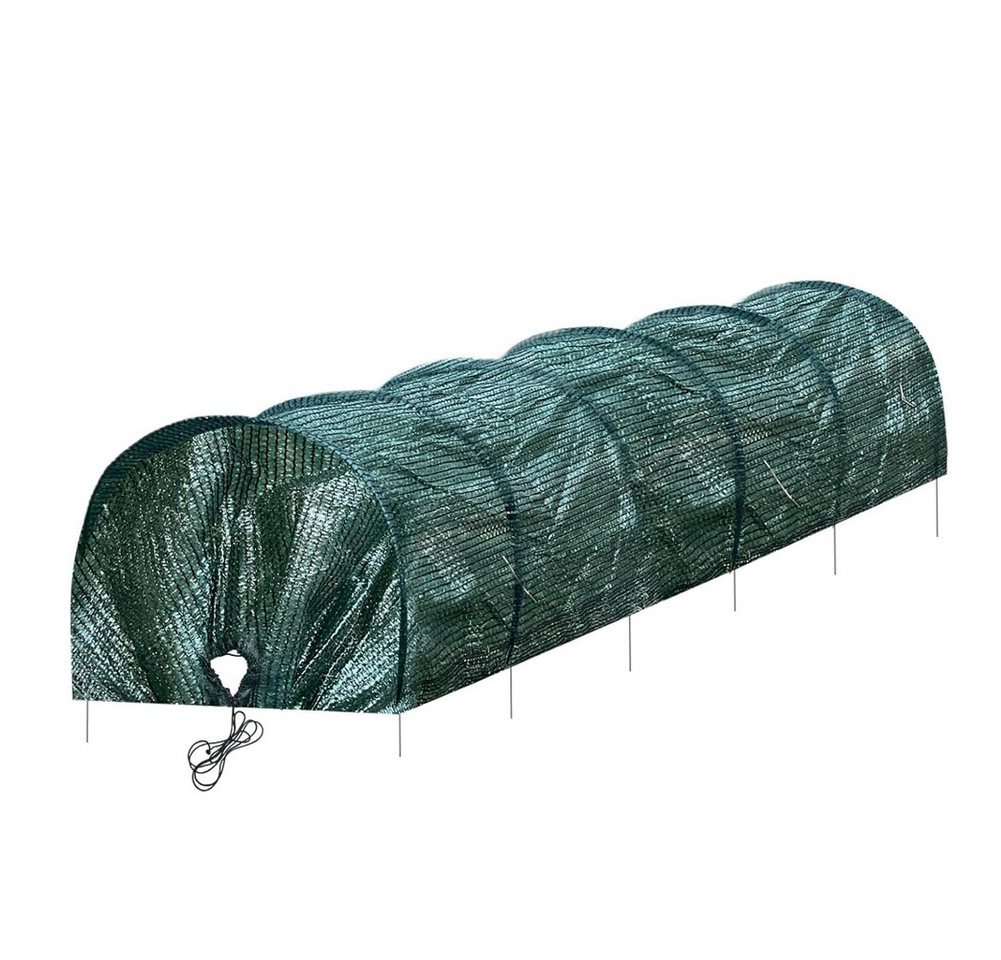 FANNOU Pflanztunnel 300x45x45cm Quick&Easy Netztunnel mit Schattiernetz und Kordel, 7 Tunnelbögen Abdeckung Gemüsebeet Hochbeet, Schutz vor Fraß Bild 4