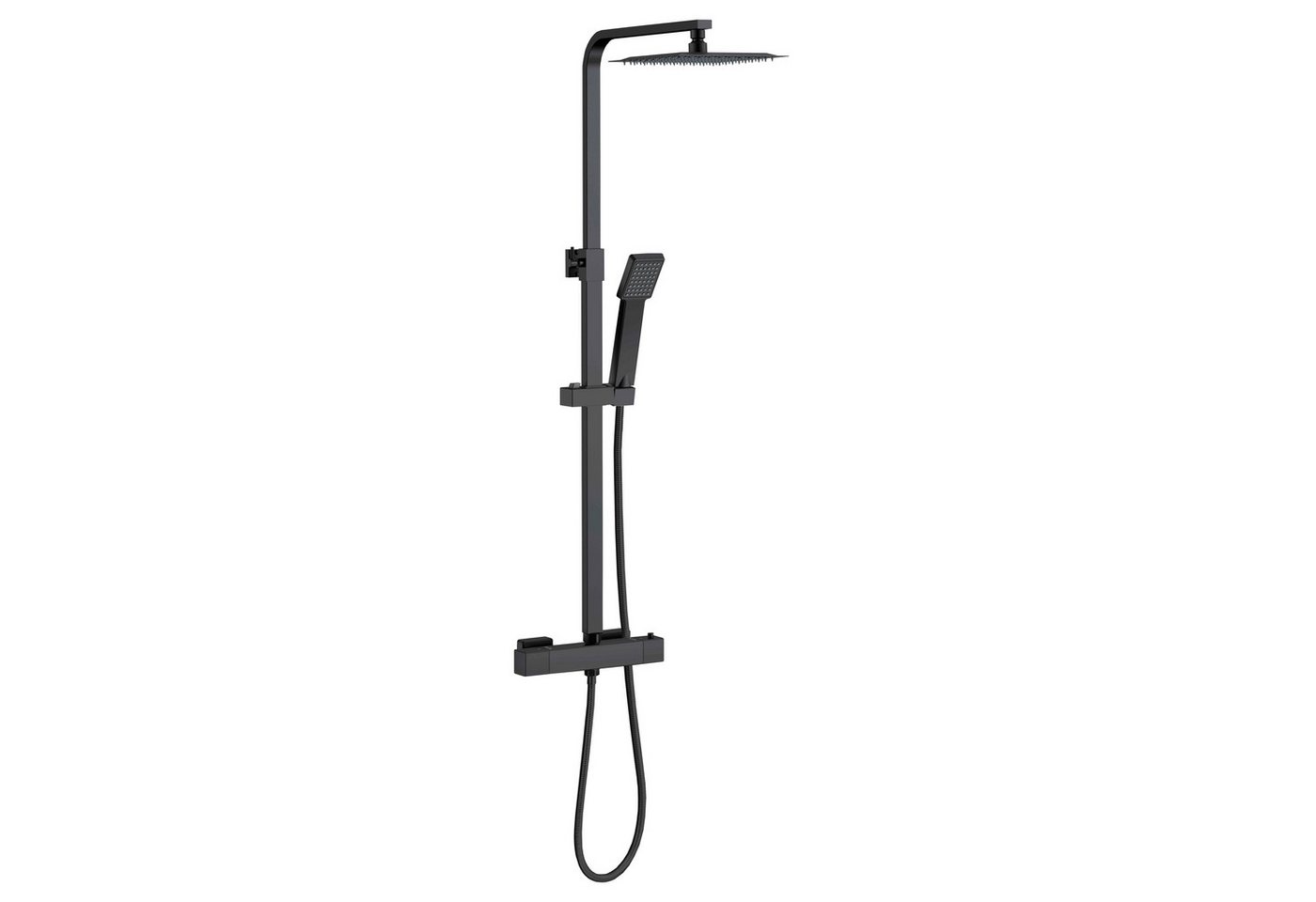 Aica Sanitär Duschsystem Thermostat Duscharmatur Regendusche Duschset mit Handbrause Massage, Set, Brauseschlauch mit Verdrehschutz Bild 5
