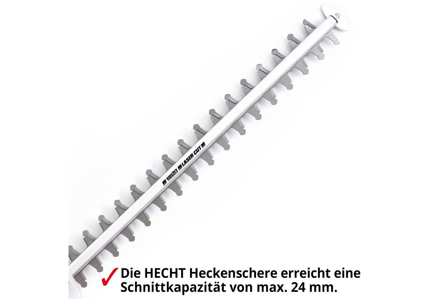 Hecht Elektro-Heckenschere mit LaserCut Messer 61 cm Schnittlänge 600W, Diamant geschliffene Messer, Metallgehäuse Bild 4