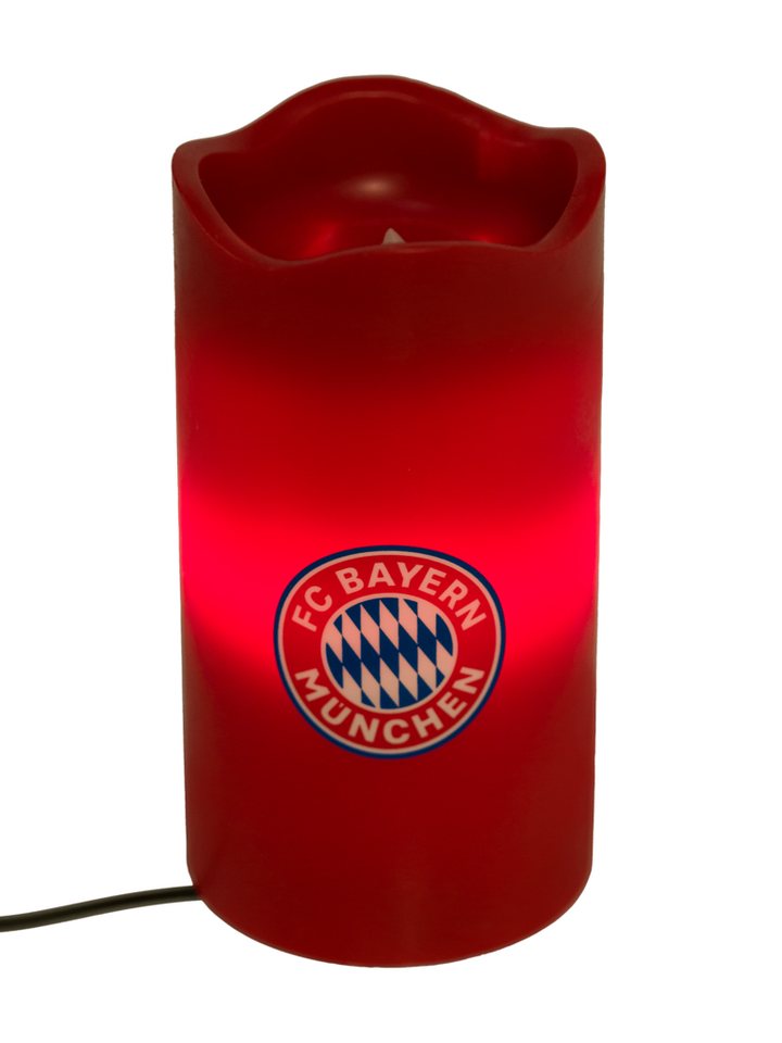 FC Bayern München LED Dekolicht LED Kerze mit Leuchtfunktion Rot Bild 2
