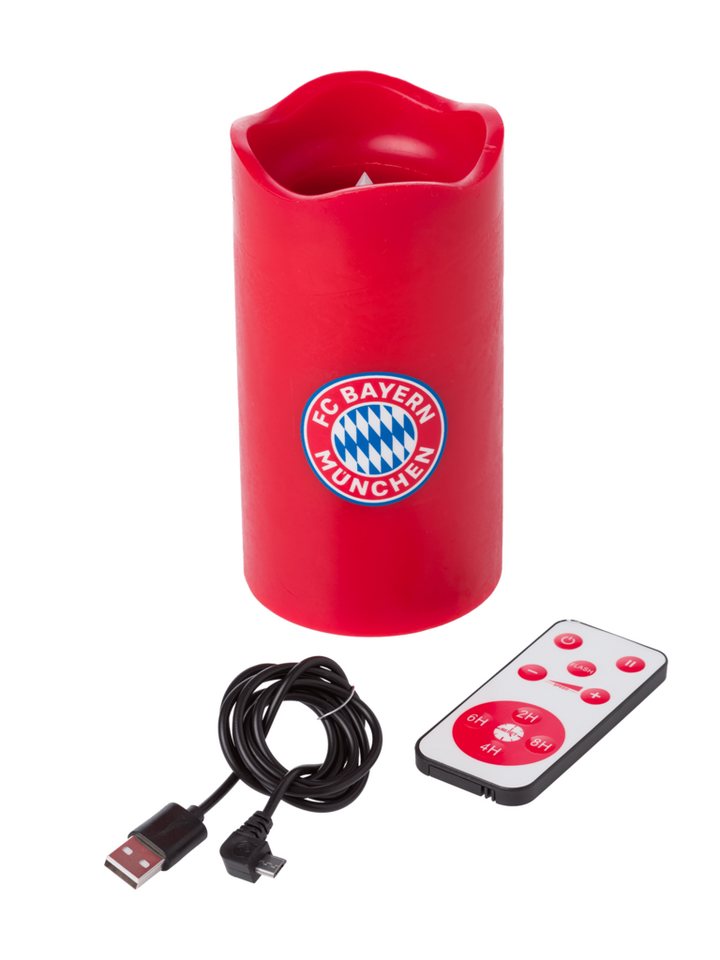 FC Bayern München LED Dekolicht LED Kerze mit Leuchtfunktion Rot Bild 3