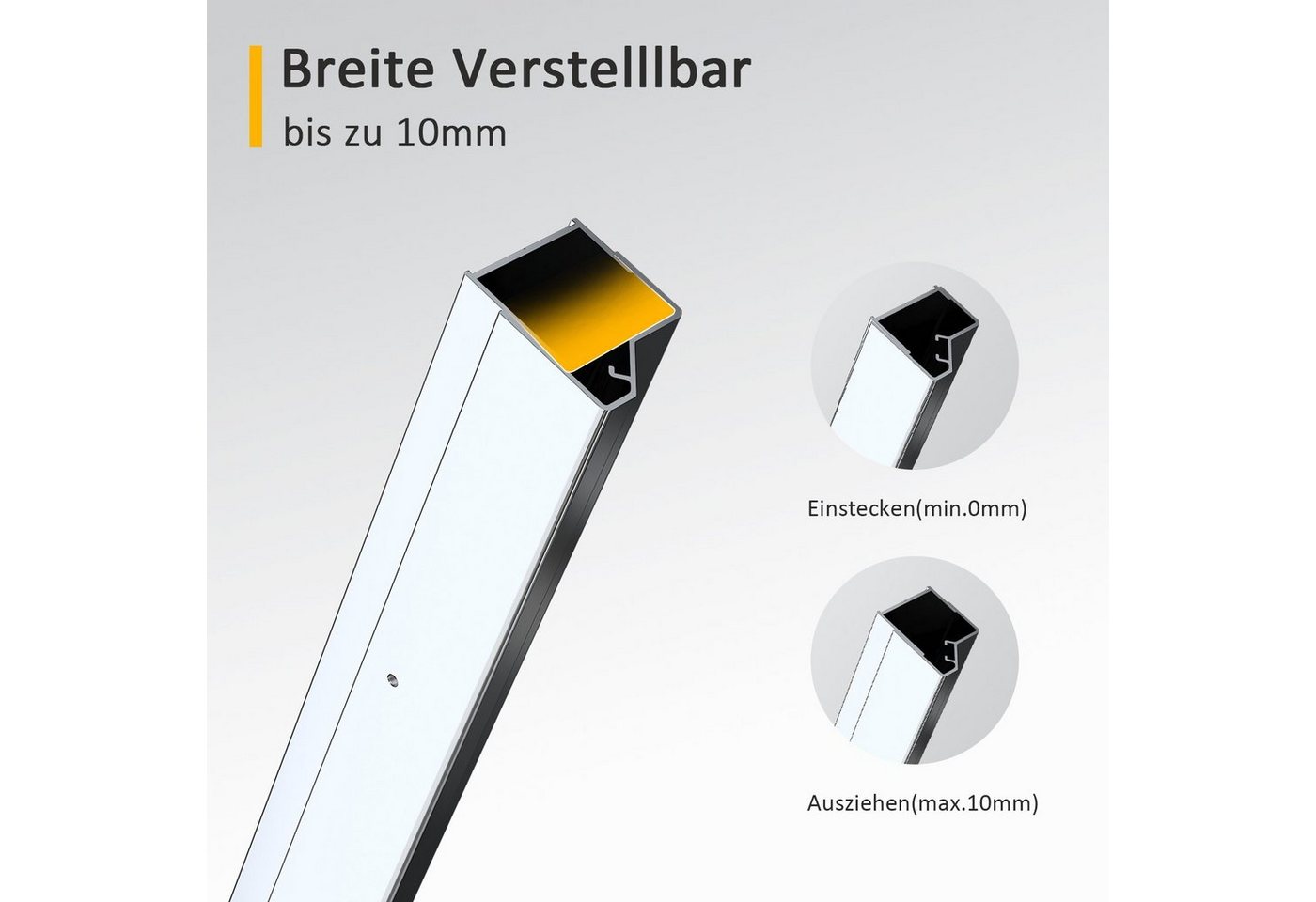 Boromal Dusch-Drehtür Nischentür Dusche 70-120cm Duschtür Faltbar Nische Glastür, 75x185 cm, Sicherheitsglas, 6mm ESG Glas Duschwand Duschabtrennung