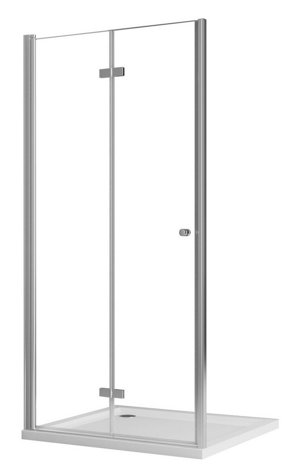 Boromal Dusch-Drehtür Nischentür Dusche 70-120cm Duschtür Faltbar Nische Glastür, 75x185 cm, Sicherheitsglas, 6mm ESG Glas Duschwand Duschabtrennung Bild 2