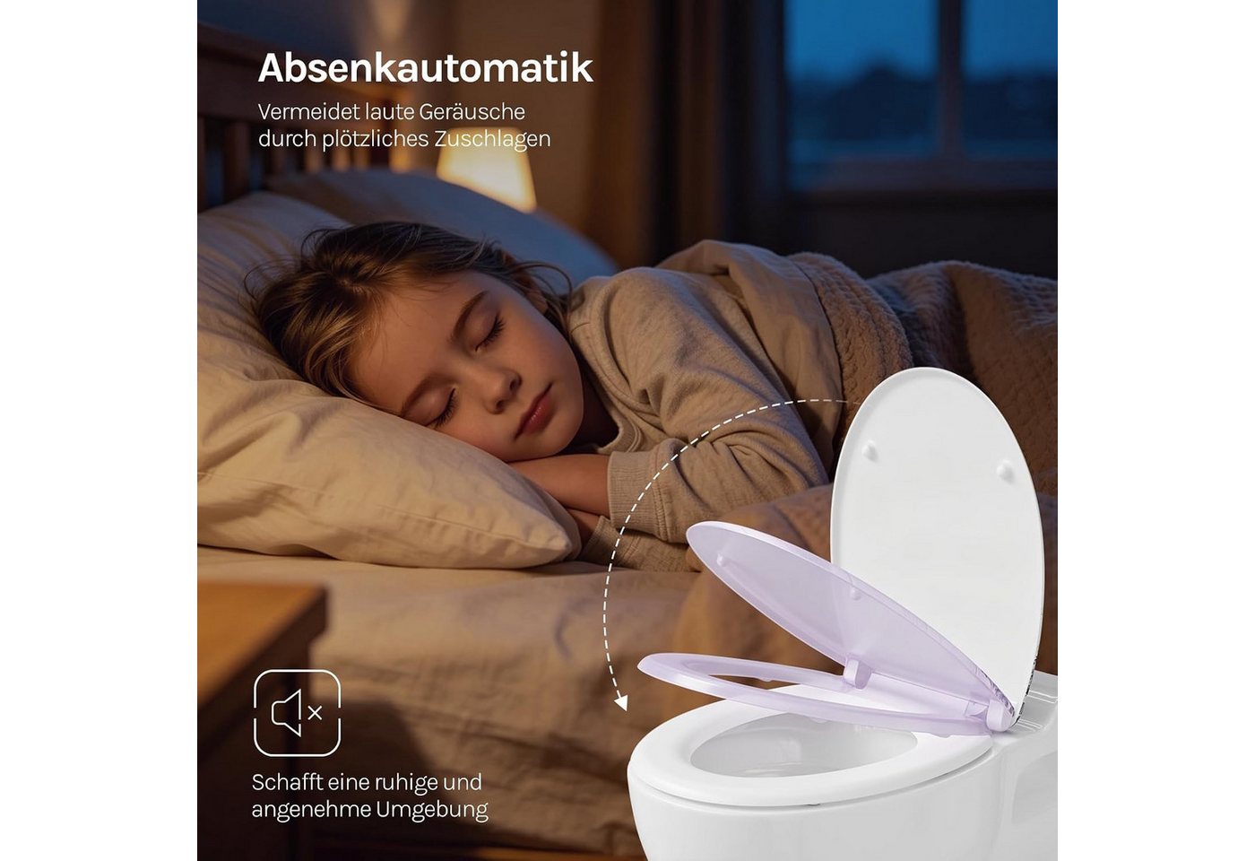 Woltu WC-Sitz (1-St), Toilettendeckel mit Absenkautomatik aus Duroplast Quick-Release Bild 4