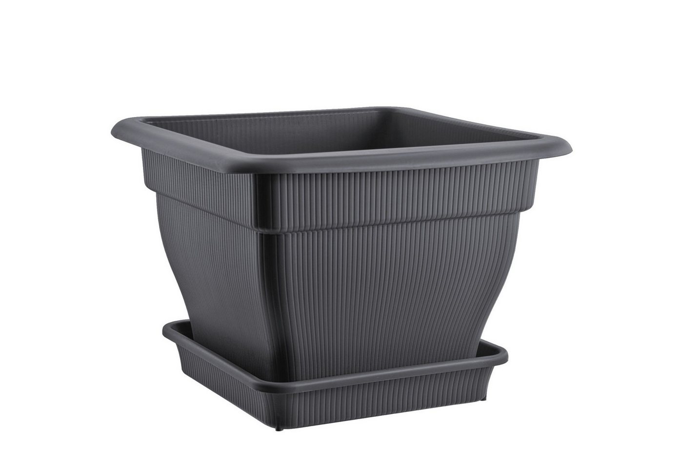 BURI Pflanzkübel Pflanzkübel Blumentopf Wasserspeicher und Untersetzer anthrazit Bild 5