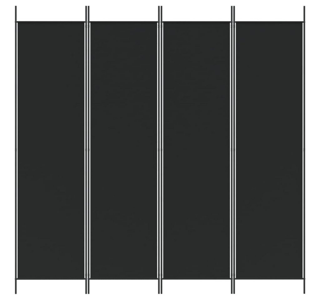 furnicato Raumteiler Paravent 200 x 200 cm Schwarz, 1-tlg., Zusammenklappbarer Sichtschutz als Raumtrenner für dein Wohnzimmer Bild 3