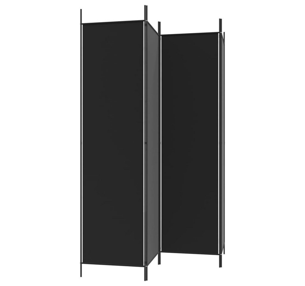 furnicato Raumteiler Paravent 200 x 200 cm Schwarz, 1-tlg., Zusammenklappbarer Sichtschutz als Raumtrenner für dein Wohnzimmer Bild 4