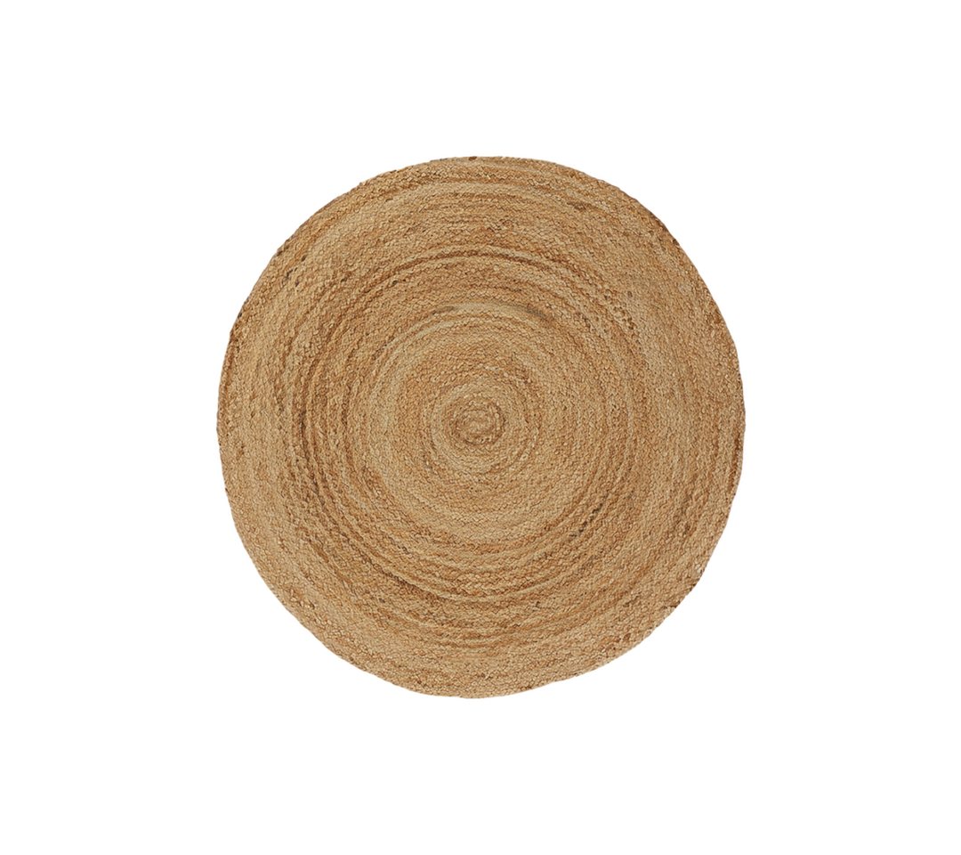 Elegant Floors Teppich Runder Jute Teppich Natur Ø60cm handgefertigt Boho Skandi, Rund, Höhe: 9 mm Bild 4
