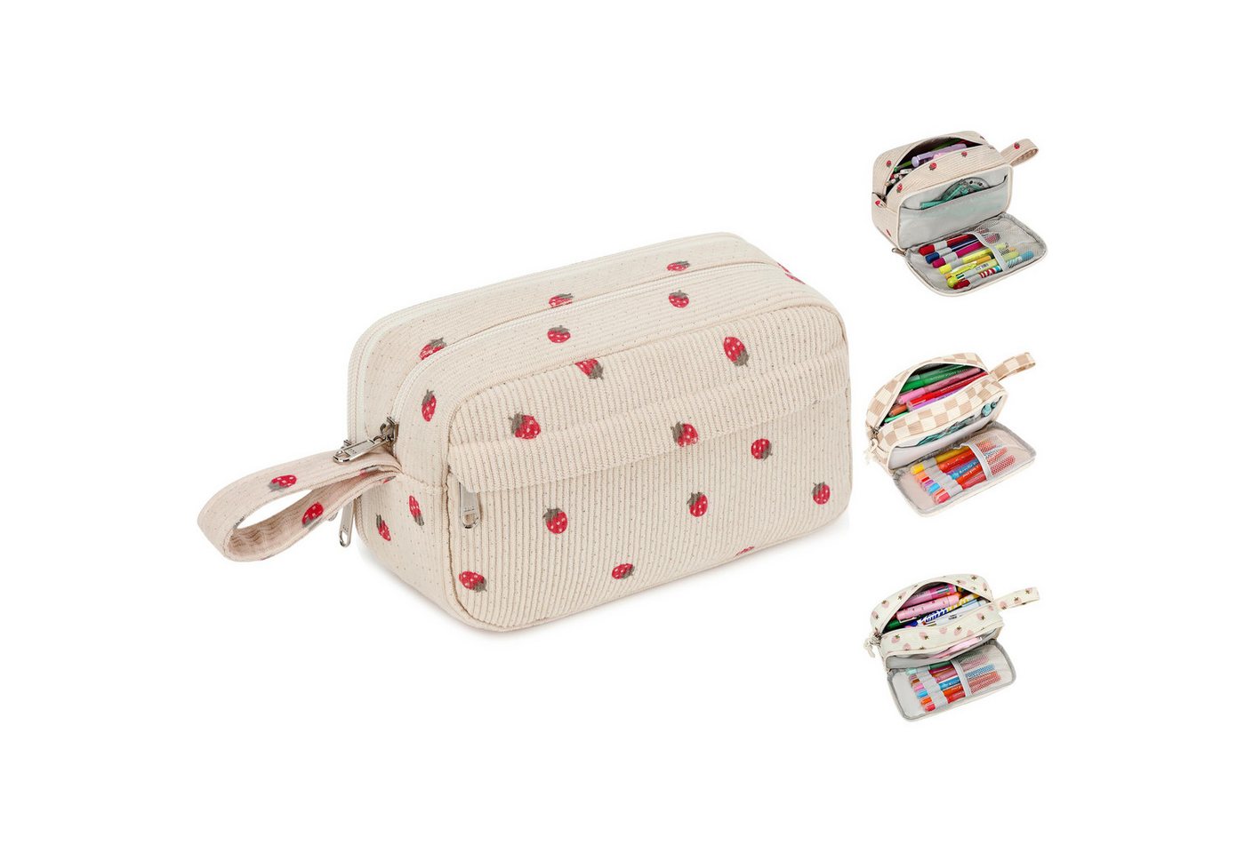FOUORTUNATE-BEE Federmäppchen Große Kapazität Federmäppchen mit Reißverschluss, (1-tlg., Schulmaterial Schulmäppchen Stiftetasche für Schule & Büro) Bild 2