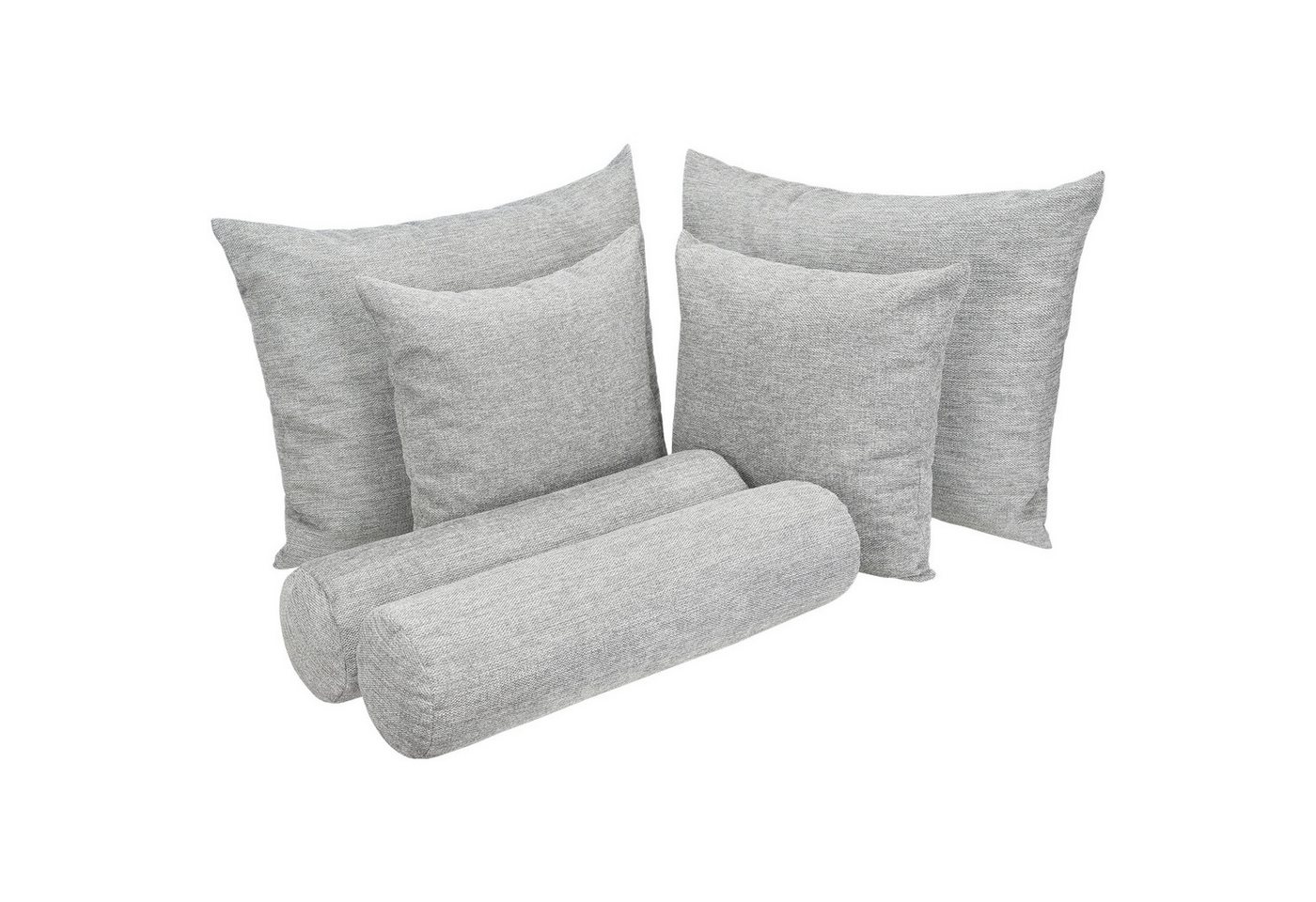 Selfitex Sofakissen 6-tlg. Kissen Set, 2x großes Kissen/2x kleines Kissen/2x Nackenrolle, (6er Set, 2x großes Kissen, 2x kleines Kissen, 2x Nackenrolle), für Sofa, Couch, Bett Bild 2