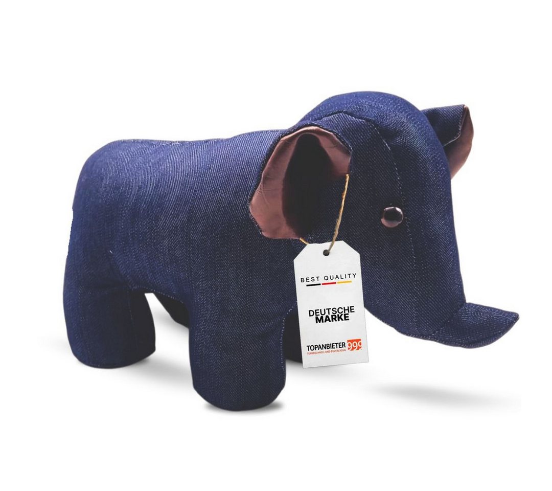 Topanbieter999 Türstopper Tiere in verschiedenen Ausführungen (1er Set), Elefant demin blau