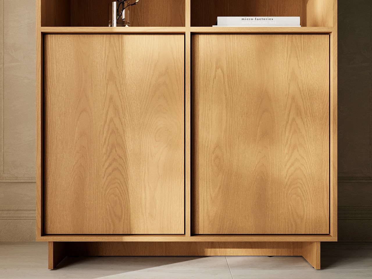 GrainGold Standregal Azumi, Set, Bücherregal, Breite 98 cm, mit Push-to-open, für das Wohnzimmer Bild 2