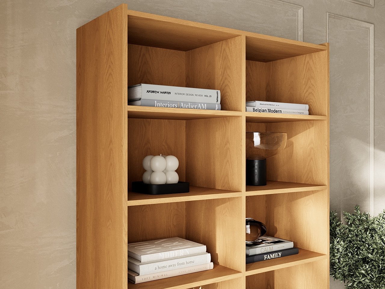 GrainGold Standregal Azumi, Set, Bücherregal, Breite 98 cm, mit Push-to-open, für das Wohnzimmer Bild 3